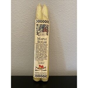 Vintage Yankee Candle Co 8"‎ Taper Candles New/sealed Maple Sugar Two Tapers